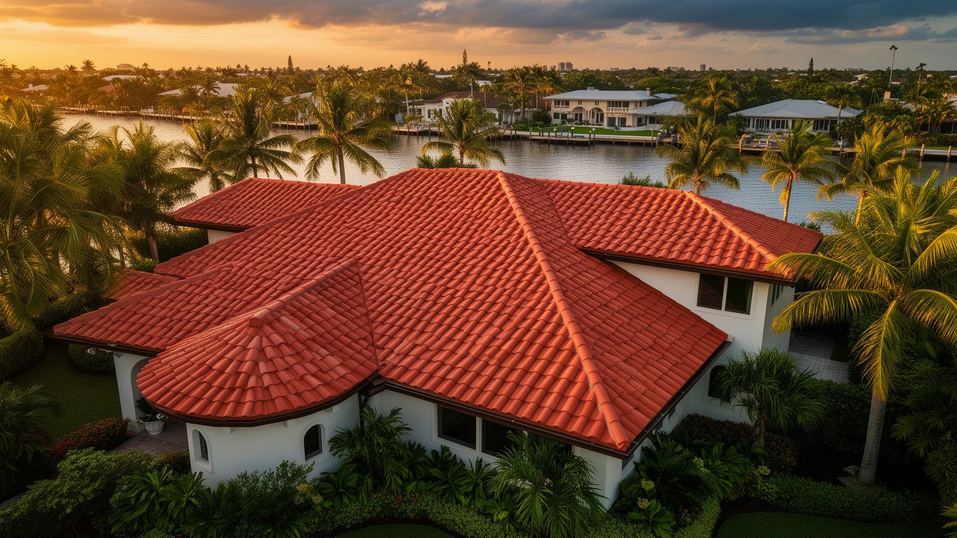 Luxury Fort Lauderdale home with new tile roof